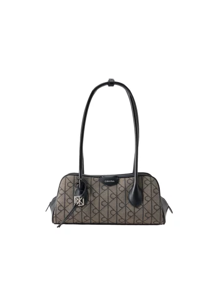 Calvin Klein Geantă de umăr maro deschis / negru gri