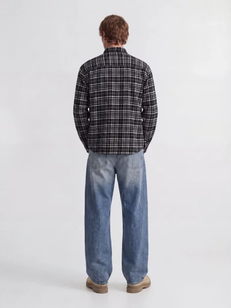 Сорочка в клітинку JACK & JONES FREDERIKSBERG FLANNEL SHIRT L чорний