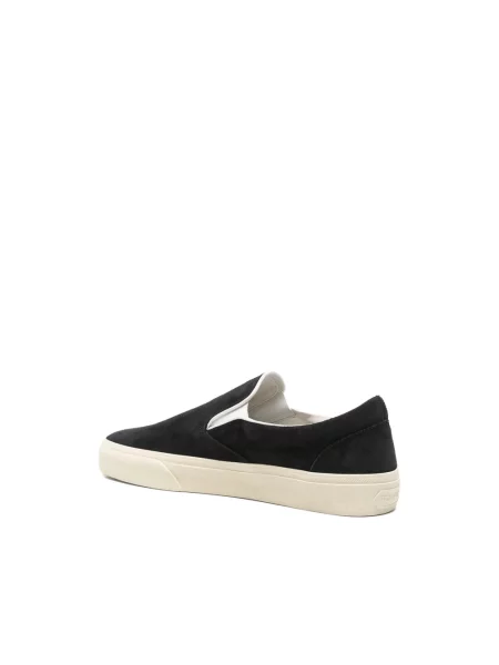 Sneakersy Tom Ford skórzane wsuwane czarne