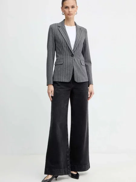 Піджак Marella Emme by Marella однобортний візерунок сірий