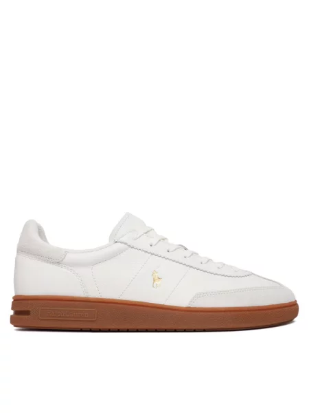 Sneakersy z naturalnej skóry bydlęcej Polo Ralph Lauren białe