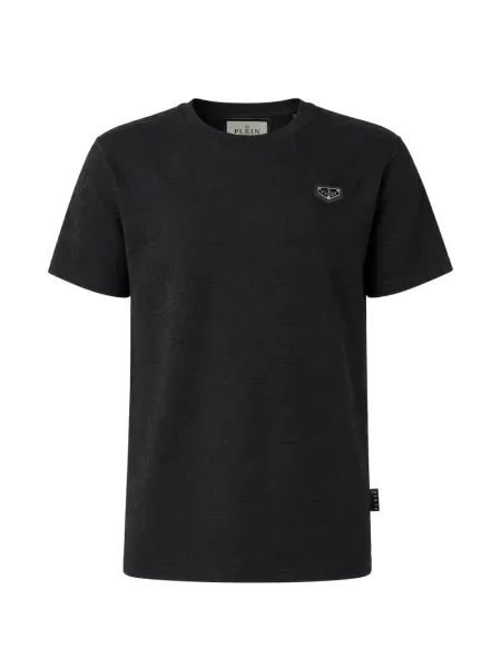 Tricou Philipp Plein din jacard negru