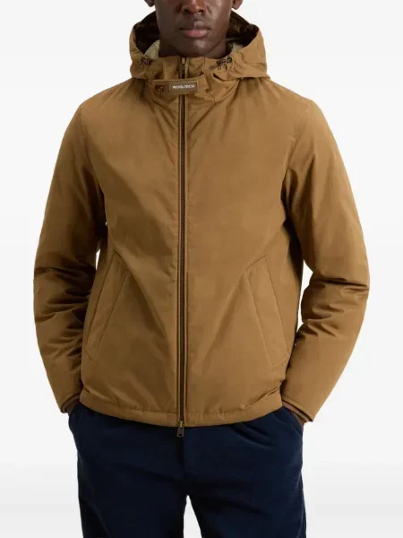 Geacă Woolrich cu glugă maro