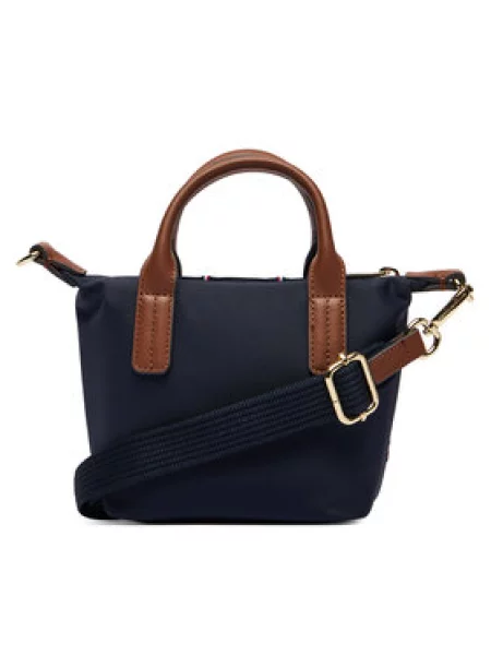 TOMMY HILFIGER Ročna torbica POPETTE marine / rjava / zlata modra