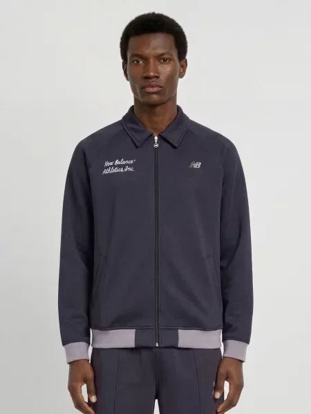 New Balance Mikina tmavě modrá šedá