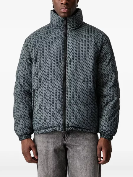 Reversibil geacă de blugi Karl Lagerfeld Jeans cu imagine gri