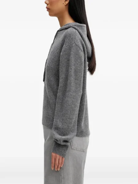 Pulover Sporty & Rich cu glugă gri