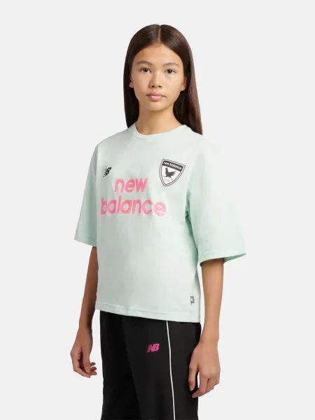 Детская футболка New Balance зеленая