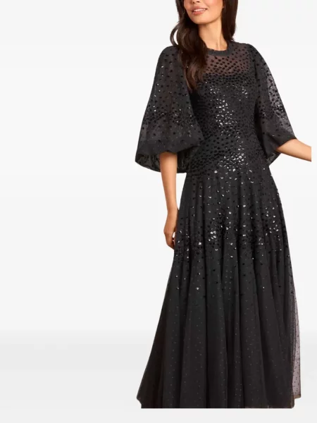 Rochie maxi Needle & Thread cu paiete de costum negru