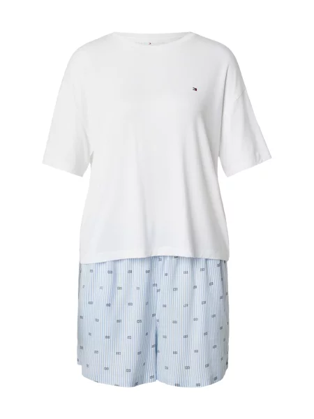 Tommy Hilfiger Underwear Pantaloni scurți ecru / albastru deschis negru