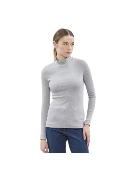 Sweter z golfem Peserico wełniany do golfa szary