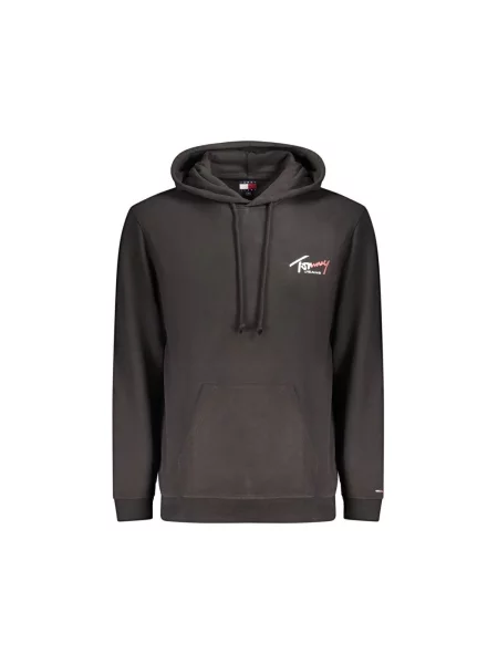 Tommy Jeans mikina s kapucňou pánska čierna