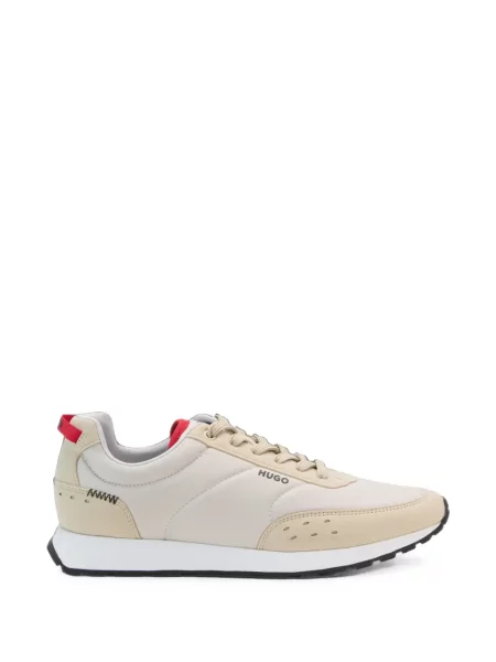 Sneakerși Hugo din piele de căprioară retro gri
