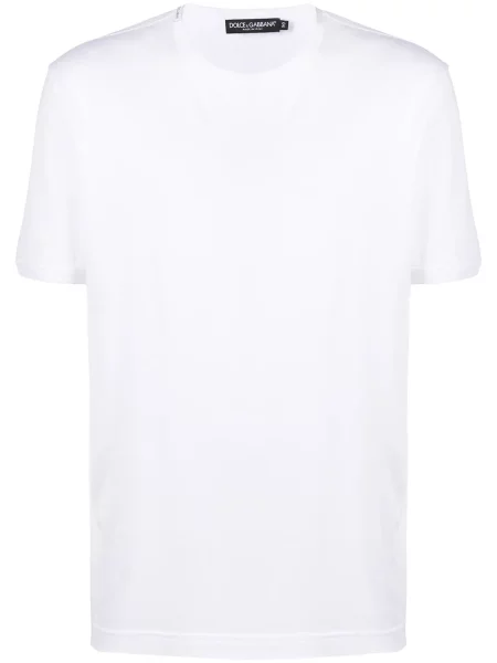 Tricou Dolce & Gabbana cu decolteu în U alb