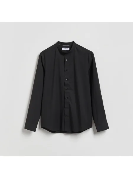 Reserved Slim fit ing álló gallérral fekete