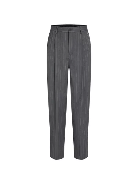 Karl Lagerfeld Pantaloni cutați gri închis alb