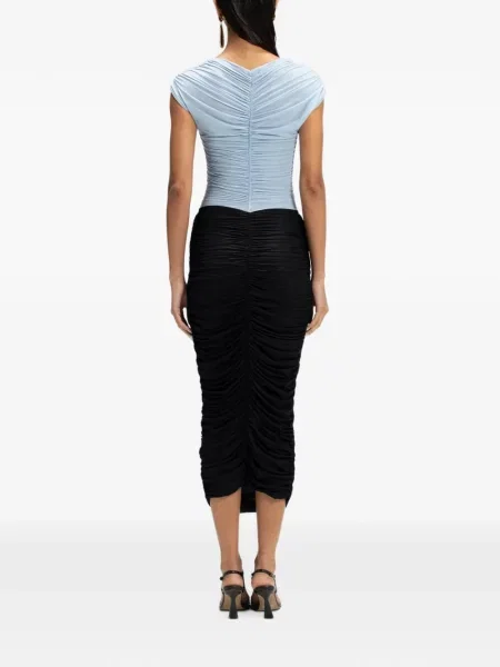Rochie midi Maygel Coronel cu volane negru