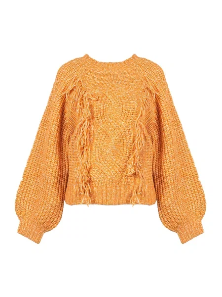 Sweter Silvian Heach wełniany pomarańczowy