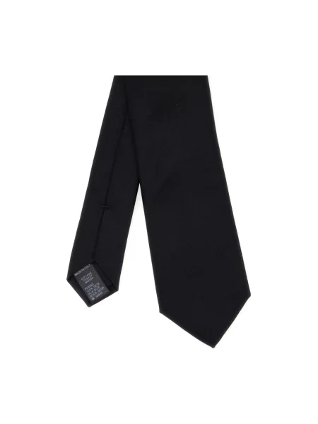 Satynowy krawat Dolce And Gabbana czarny