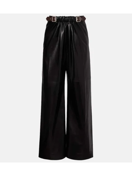 Pantaloni Loewe din piele negru