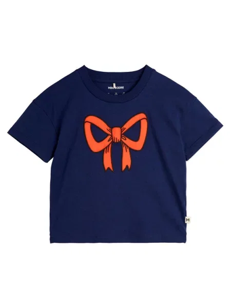 MINI RODINI T-shirt Bow tamnoplava
