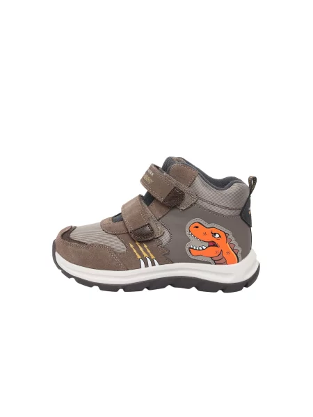 SKECHERS Bocanci de zăpadă Dino-Scouts gri taupe / gri închis / portocaliu alb