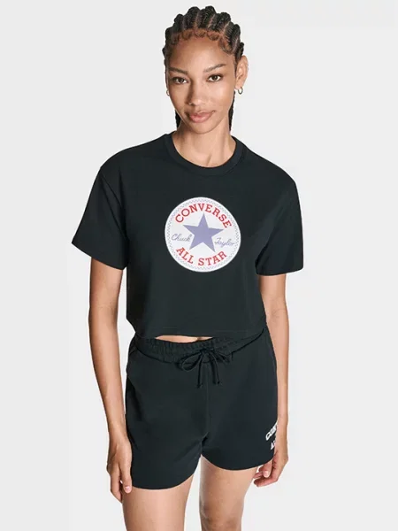 Koszulka Chuck Taylor All Star Patch Cropped czarna