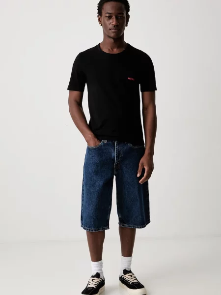HUGO tričko pánske T-SHIRT RN TRIPLET P sivá