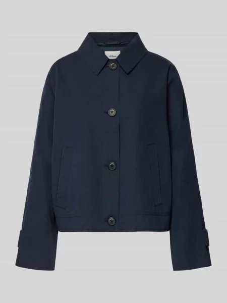 Trencz o kroju regular fit z mieszanki bawełny i lyocellu S.oliver Red Label granatowy