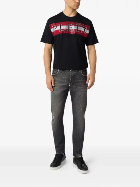 Tricou Philipp Plein cu imagine negru
