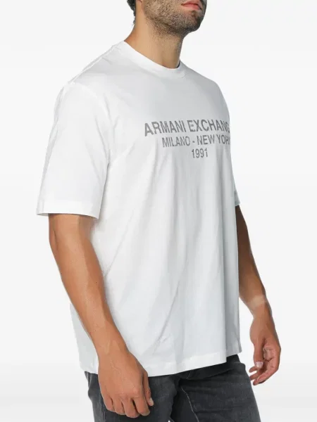 Tricou Armani Exchange cu imagine alb