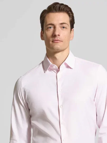 Koszula biznesowa Slim Fit z kołnierzykiem kent Jake*s różowa