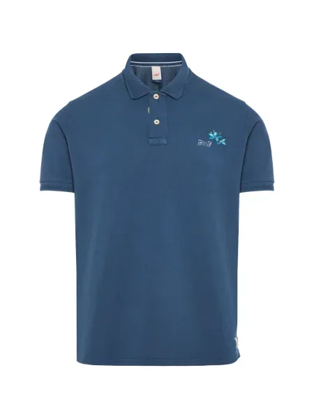 Tricou polo Bob cu imagine albastru
