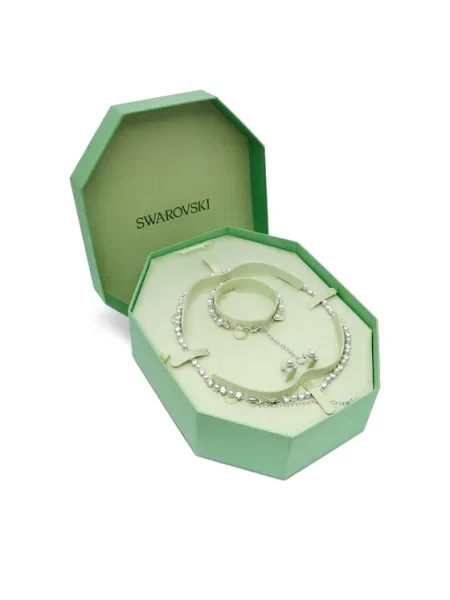 Swarovski compleu MATRIX argintiu