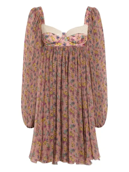 Rochie Dolce & Gabbana cu model floral de costum roz