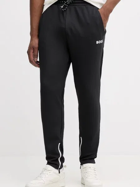 BOSS Green pantaloni de trening cu imprimeu negru