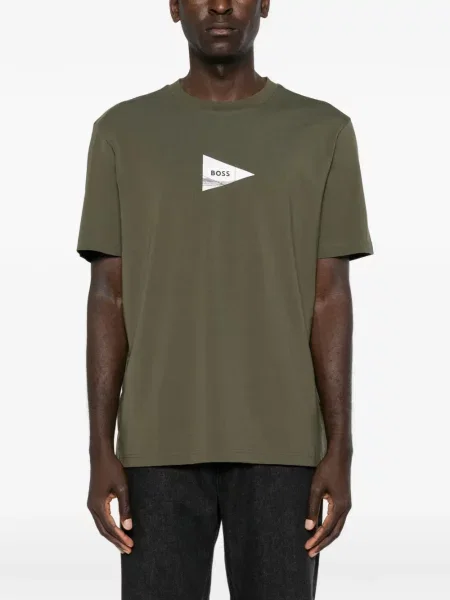 Tricou Boss cu imagine verde