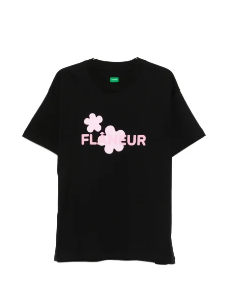 Tricou Flâneur cu model floral negru