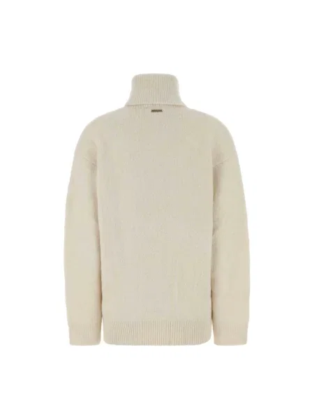 Sweter z golfem Michael Kors beżowy