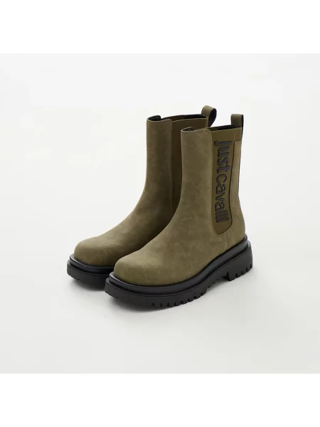 Botki Just Cavalli zamszowe zielone