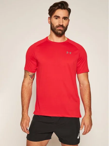 UNDER ARMOUR Funkcionalna majica Tech antracit / ognjeno rdeča
