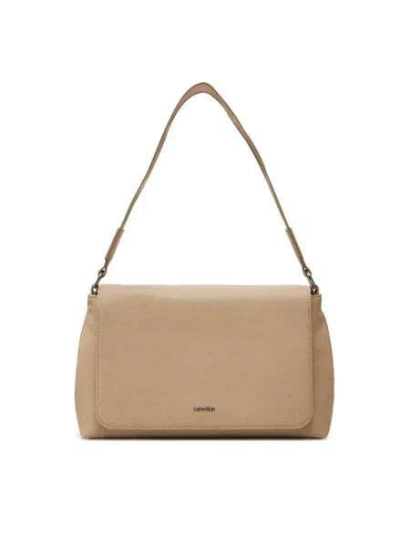Táska Calvin Klein Ck Must Satchel_Mono bézs