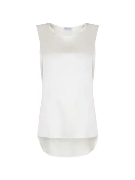 Top Gloria Coelho bez rukávů bílý