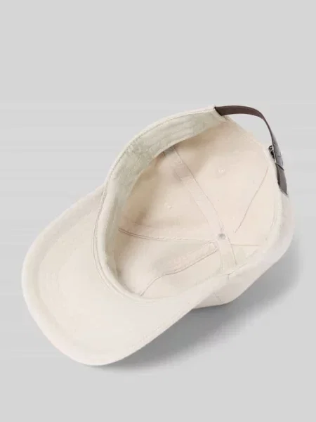 Czapka z daszkiem z detal z logo Joop! Collection beżowa