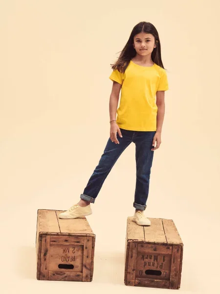 Tricou copii Fruit Of The Loom galben