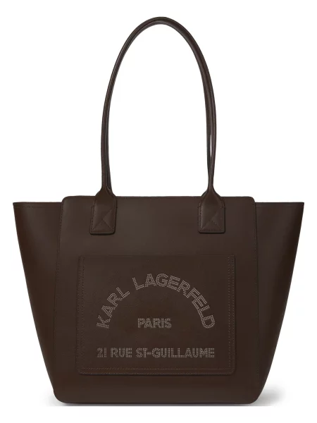 Geantă shopper Karl Lagerfeld din piele maro