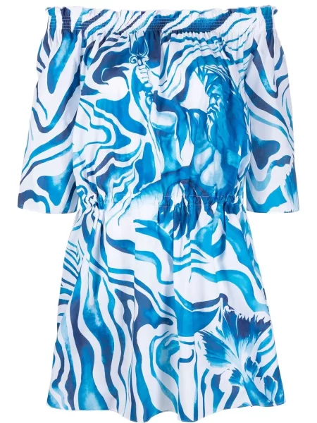 Rochie Alberta Ferretti cu imagine albastru
