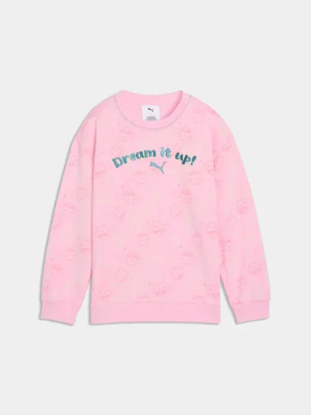 Дитячий Світшот PUMA x Gdh Relaxed Crew комбінований верх рожевий