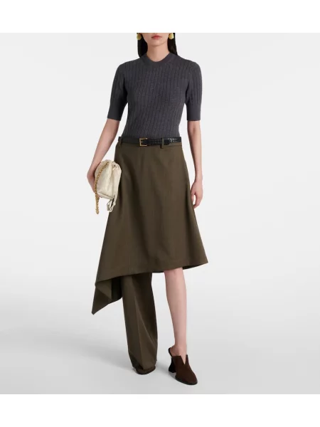 Pulover Bottega Veneta tricotate gri