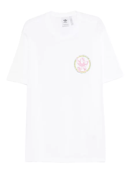 Top Adidas cu dungi alb